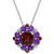 Rhodolite Garnet (3-1/4 ct. t.w.) & Amethyst (1-1/8 ct. t.w.) Cluster 18" Pendant Necklace in Sterling Silver