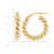 Twist-Style Tube Small Hoop Earrings in 10k Gold, 3/4"