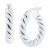 Twist-Style Tube Small Hoop Earrings in 10k Gold, 3/4"