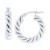 Twist-Style Tube Small Hoop Earrings in 10k Gold, 3/4"