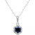 Sapphire Solitaire Scalloped Edge 18" Pendant Necklace (5/8 ct. t.w.) in Sterling Silver (Also in Emerald & Ruby)