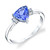 Tanzanite (1-1/4 ct. t.w.) & Diamond (1/20 ct. t.w.) Ring in 14k White Gold