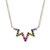 Aztec Starburst Rainbow Zig Zag Necklace