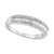 Diamond Baguette & Round Band (1/2 ct. t.w.) in 14k White Gold