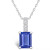 Tanzanite (1-1/8 Ct. t.w.) and Diamond Accent Pendant Necklace