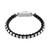 Men's Box Link Chain Bracelet in Stainless Steel & Black Ion-Plate