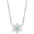 Aquamarine (1/10 ct. t.w.) & Diamond (1/10 ct. t.w.) Elsa Snowflake Pendant Necklace in Sterling Silver, 16" + 2" extender