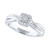 Diamond Square Cluster Promise Ring (1/10 ct. t.w.) in Sterling Silver