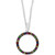 EFFY® Multi-Gemstone (1/3 ct. t.w.) Circle 18" Pendant Necklace in Sterling Silver