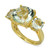 Pink Amethyst Three-Stone Ring (7 ct. t.w.) in 14k Gold-Plated Sterling Silver (Also in Green Quartz)