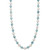 Milky Aquamarine (7mm) and Cultured Freshwater Pearl (7-1/2mm) Strand Collar Necklace