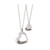 Mother and Daughter Silver Tone Heart Pendant Necklace Set, 2 Piece