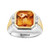 EFFY® Men's Citrine (5-1/10 ct. t.w.) & White Topaz (1/10 ct. t.w.) Ring in Sterling Silver & 14k Gold-Plated Sterling Silver
