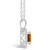 Citrine (1-1/4 ct. t.w.) and Diamond (1/8 ct. t.w.) Halo Pendant Necklace in Sterling Silver