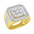 Men's Diamond Cluster Ring (3 ct. t.w.) in 10k Gold and White Gold