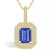Tanzanite (1-5/8 Ct. t.w.) and Diamond (1/2 Ct. t.w.) Halo Pendant Necklace