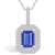 Tanzanite (1-5/8 Ct. t.w.) and Diamond (1/2 Ct. t.w.) Halo Pendant Necklace