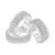 Men's Diamond Double Row Rings in 10k White Gold