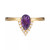 2-Pc. Set Garnet (5/8 ct. t.w.) & White Topaz (1/20 ct. t.w.) V Halo Ring & Fitted Band in Gold-Plated Sterling Silver (Also in Amethyst)