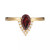 2-Pc. Set Garnet (5/8 ct. t.w.) & White Topaz (1/20 ct. t.w.) V Halo Ring & Fitted Band in Gold-Plated Sterling Silver (Also in Amethyst)