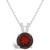 Women's Garnet (2-1/2 ct.t.w.) and Diamond Accent Pendant Necklace in Sterling Silver