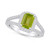 Peridot (1-3/4 ct. t.w.) and Diamond (1/2 ct. t.w.) Halo Ring in 14K White Gold