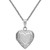 Children's Embossed Heart Locket in Sterling Silver