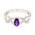 Amethyst (1/2 ct. t.w.) & Diamond Accent Twist Ring in Sterling Silver