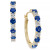 Emerald (3/4 ct. t.w.) and Diamond Accent Hoop Earrings in 14k Gold (Also Sapphire and Ruby)