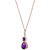 Citrine (4-1/0 ct. t.w.) & Diamond (1/8 ct. t.w.) 18" Pendant Necklace in 18k Gold-Plated Sterling Silver (Also in Amethyst)