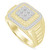 Men's Diamond Halo Cluster Ring (1/2 ct. t.w.) in 10k Gold