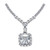 Giani Bernini Cubic Zirconia Cushion Halo Pendant Necklace in Sterling Silver, 16" + 2" extender, Created for Macy's