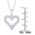 Diamond 1/10 ct. t.w. Heart Miracle Plate Pendant Necklace in Sterling Silver