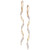 Twist Glitter Long Drop Earrings in 14k Gold