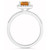Citrine (1-3/5 ct. t.w.) and Created Sapphire (1/4 ct. t.w.) Halo Ring in 10K White Gold