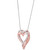 Diamond Double Heart 18" Pendant Necklace (1/4 ct. t.w.) in Sterling Silver & 14k Rose Gold-Plate