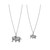 Women's Elephant Shape Pendant Necklace Set, 2 Piece
