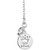 Double Heart Love pendant (1/8 ct. t.w.) in Sterling Silver, 16" + 2" extender