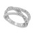 Diamond Multirow Crossover Ring (1/6 ct. t.w.) in Sterling Silver