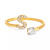 Cubic Zirconia Initial Wrap Ring in 18k Gold-Plated Sterling Silver, Created for Macy's