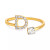 Cubic Zirconia Initial Wrap Ring in 18k Gold-Plated Sterling Silver, Created for Macy's