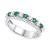 Lab-Created Emerald (1/3 ct. t.w.) & Lab-Created White Sapphire (5/8 ct. t.w.) Stack Band in Sterling Silver (Also in Lab-Created Ruby & Lab-Created Sapphire)