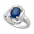 Blue Sapphire (1-3/4 ct. t.w.) & White Sapphire (1/6 ct. t.w.) Ring in Sterling Silver