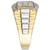 Men's Diamond Cluster Two-Tone Ring (1 ct. t.w.) in 10k Gold & White Gold