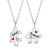 Children's  Puzzle Pieces Best Friends 2-Piece Necklace Set in Sterling Silver