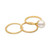 3-Pc. Set Cultured Freshwater Pearl (8-1/2mm) Stack Rings in 14k Gold-Plated Sterling Silver