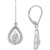 Diamond Teardrop Leverback Drop Earrings (1/10 ct. t.w.) in Sterling Silver