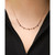 Black Sapphire Mini Cluster 17" Collar Necklace (7/8 ct. t.w.) in 14k Gold-Plated Sterling Silver
