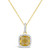 Citrine (1-1/3 ct. t.w.) and Created White Sapphire (1/6 ct. t.w.) Pendant Necklace in 10k Yellow Gold
