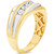 Men's Diamond Two-Tone Swirl Ring (1/10 ct. t.w.) in Sterling Silver & 18k Gold-Plate